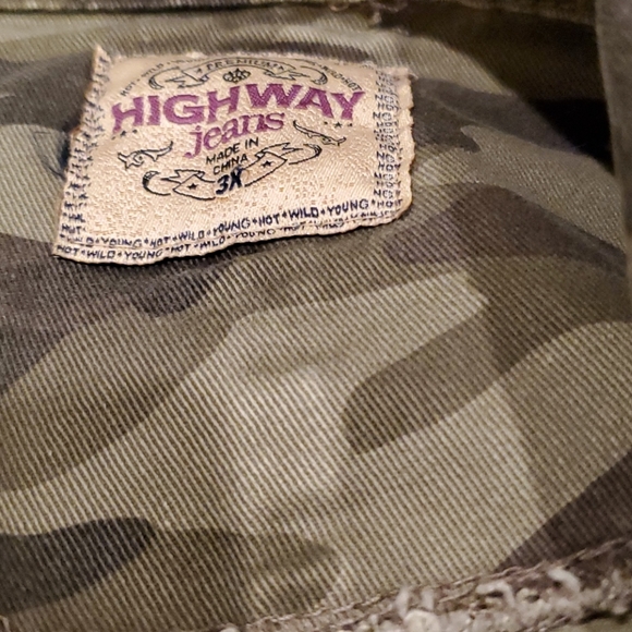 Highway Jeans Camo jacket with black Sleeves 3X - Picture 3 of 6